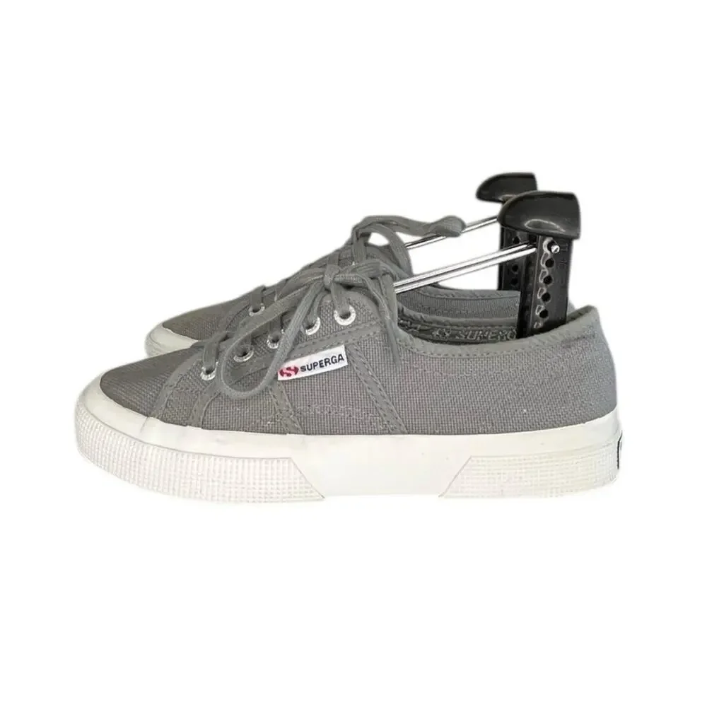 Womens Superga 2750 Cotu Classic Canvas Sneakers Size 7 Gray White